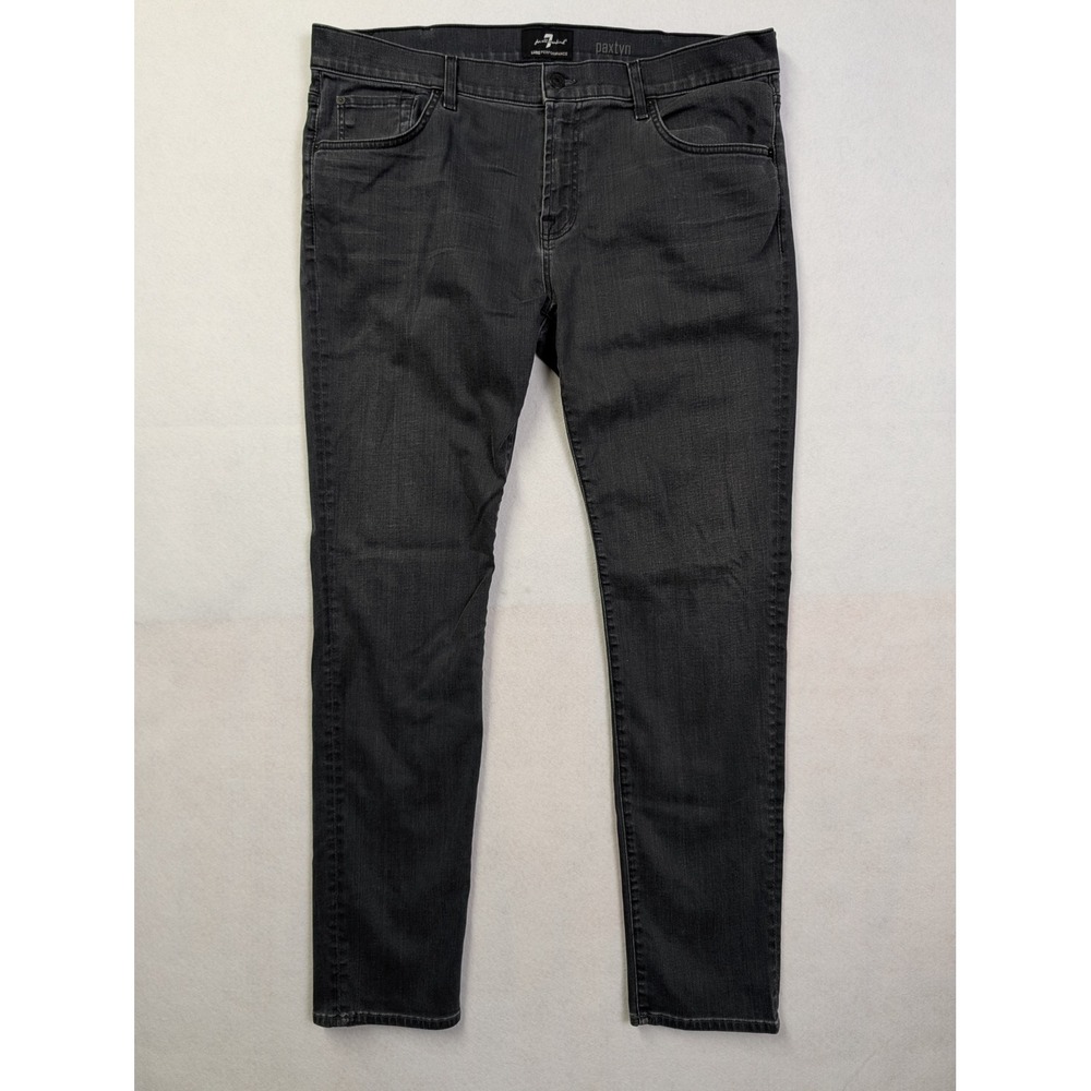 7 For All Mankind Mens Paxtyn Jeans 40 Luxe Performance Skinny Dark Gray